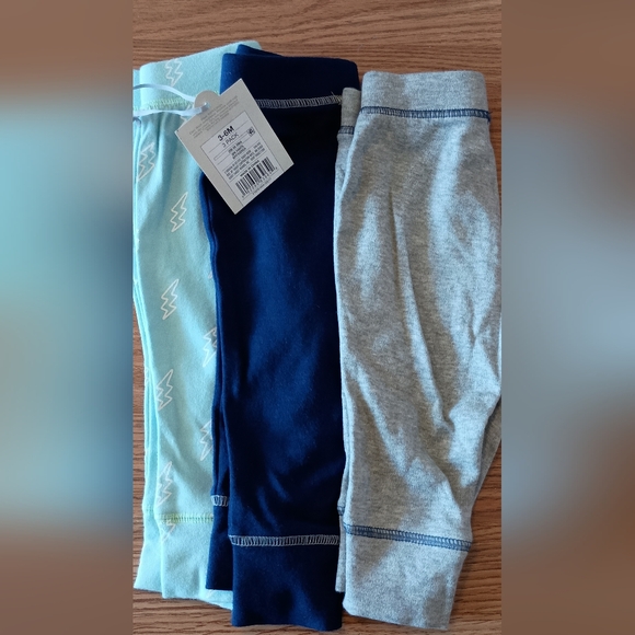 Cloud Island 3 Piece Pant Set - Blue, Grey, Light Blue Baby Boys Size 3-6 Months - Picture 3 of 6